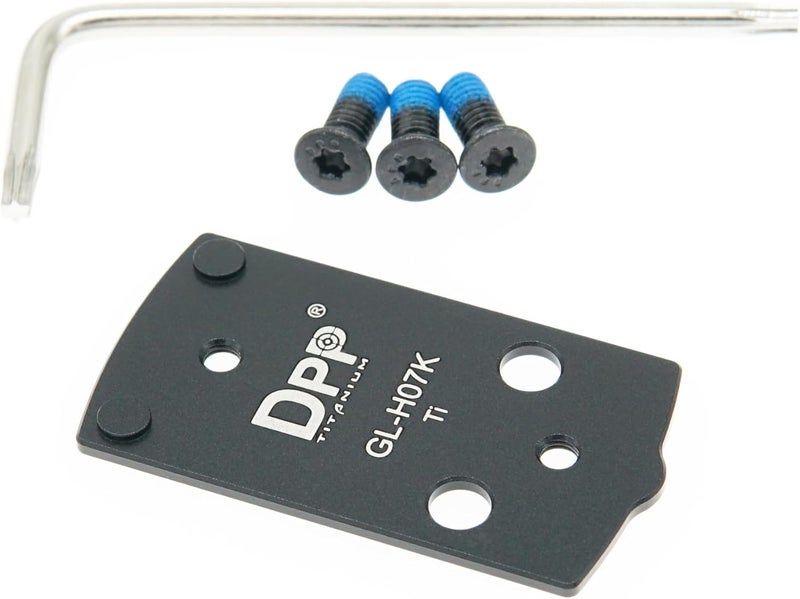 DPP Titanium Adapter Plate for Glock 43X/48 MOS Hellcat OSP with M4 Thread Holes and Holosun 407k/507k - GL-H07KA - Image 1